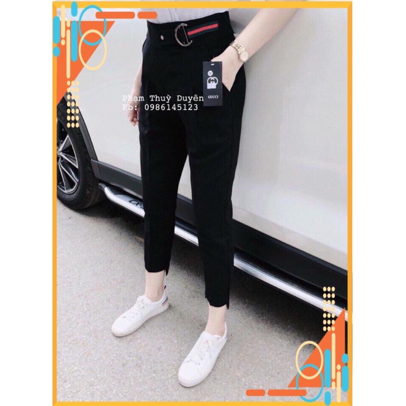 [Mã FAMAYWA giảm 10K đơn 50K] Quần tây gấu lệch phối cạp