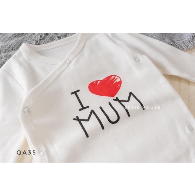 Body chip dài tay khuy chéo cho bé - QA35