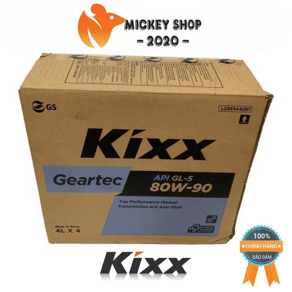 Dầu hộp số, nhớt láp KIXX API GL-5 80W-90/85W-140 4L - CHÍNH HÃNG