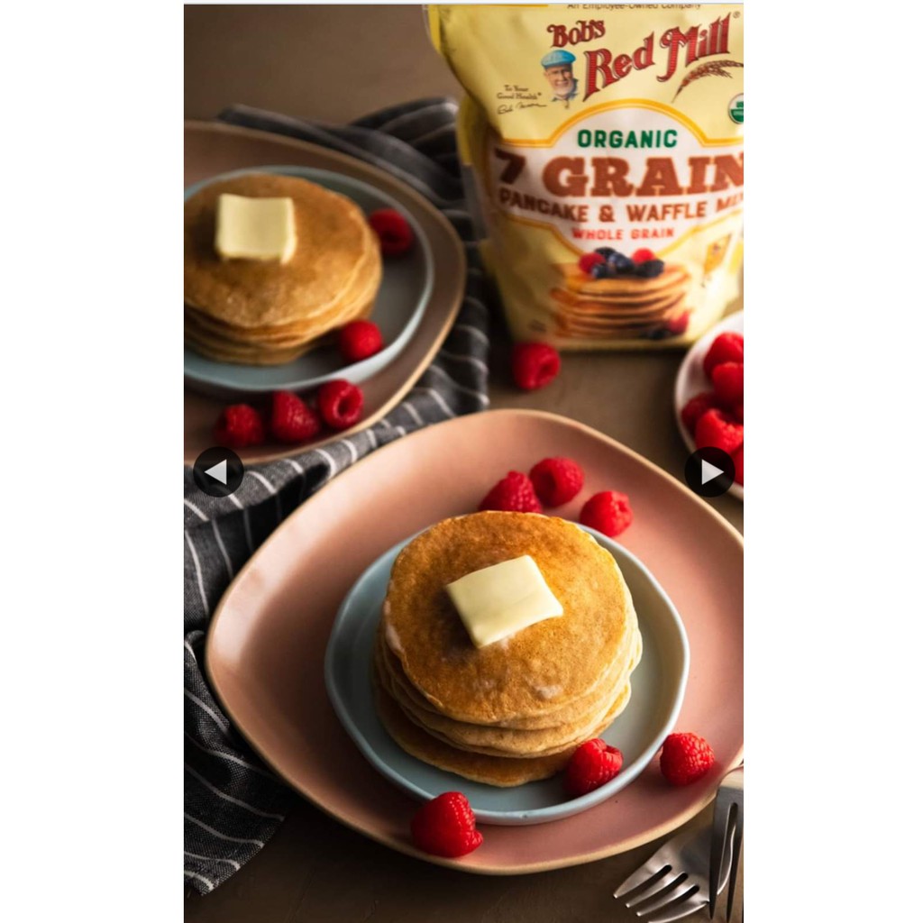 [Bob's Red Mills] Bột pancake &amp; waffle hữu cơ cho bé ăn dặm từ 12 tháng tuổi, gói 680gr