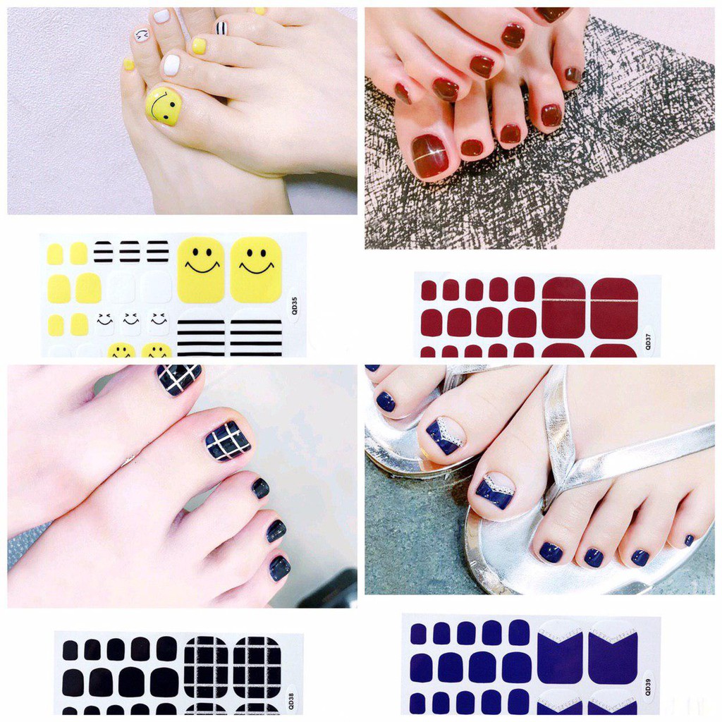 Decal Sticker Nail dán móng chân nhanh Đẹp - Nhanh - Bền (Đợt 3)