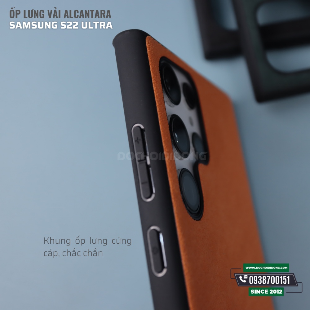 Ốp lưng vải Alcantara cho Samsung S22 Ultra