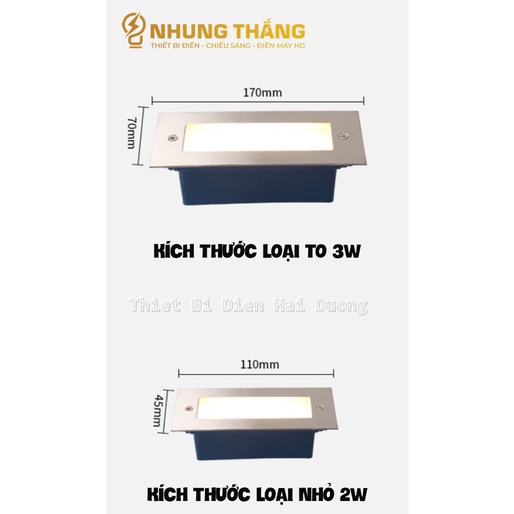 Đèn Âm Tường,Chân Cầu Thang DA-03 - Chống Nước IP65 - Mặt Nhôm Cao Cấp - Bảo Hành 1 Năm - Có Video