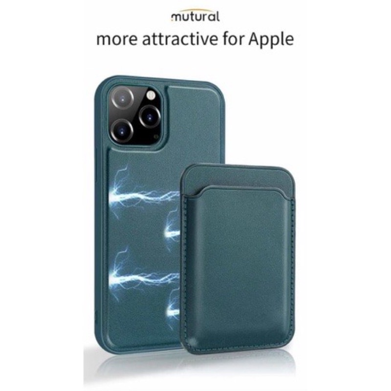 Ốp lưng Mutural 2in1 kèm ví cho iPhone 13, 13 Pro, 13 Pro Max kiêm sạc không dây chính hãng full box