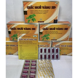 Viên uống ngủ ngon thảo dược Giấc Ngủ Vàng HD (Hồng) giảm stress mất ngủ - Hộp 30 viên