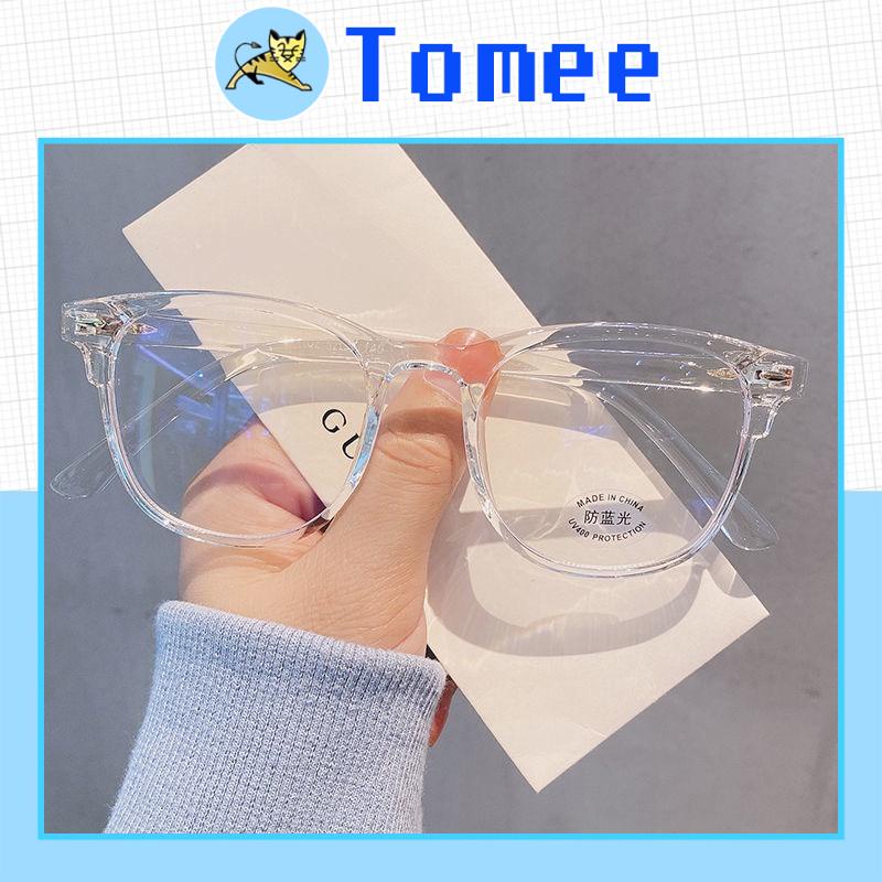 Mắt kính giả cận thời trang gọng kính nam nữ form vuông Trong suốt
