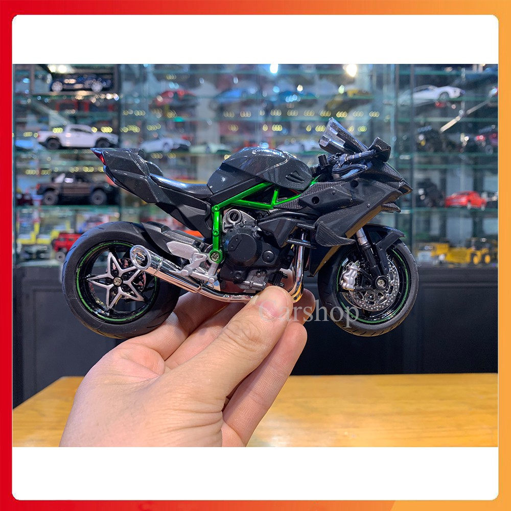 XE MÔ HÌNH - MOTO Kawasaki H2R - HUA YI tỷ lệ 1:12