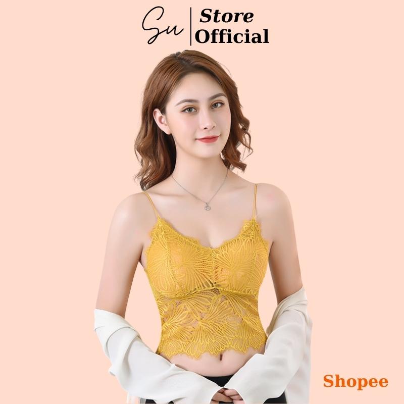 Áo Lót Nữ 2 Dây Cotton Ren, Áo Ngực Sexy Nâng Đẩy Ngực - 2817