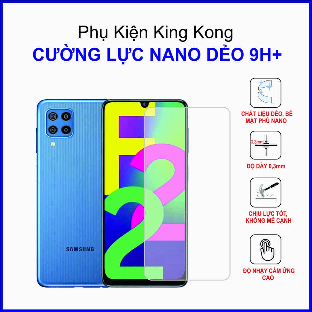 Dán cường lực Samsung F22 ,  cường lực nano dẻo 9H+