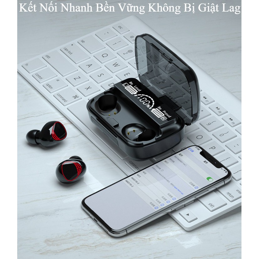 Tai Nghe TWS BT M10 3500mah Kết Nối Bluetooth Không Dây Âm Thanh Nổi Điều Khiển Cảm Ứng Không Thấm Nước Màn Hình LED | BigBuy360 - bigbuy360.vn
