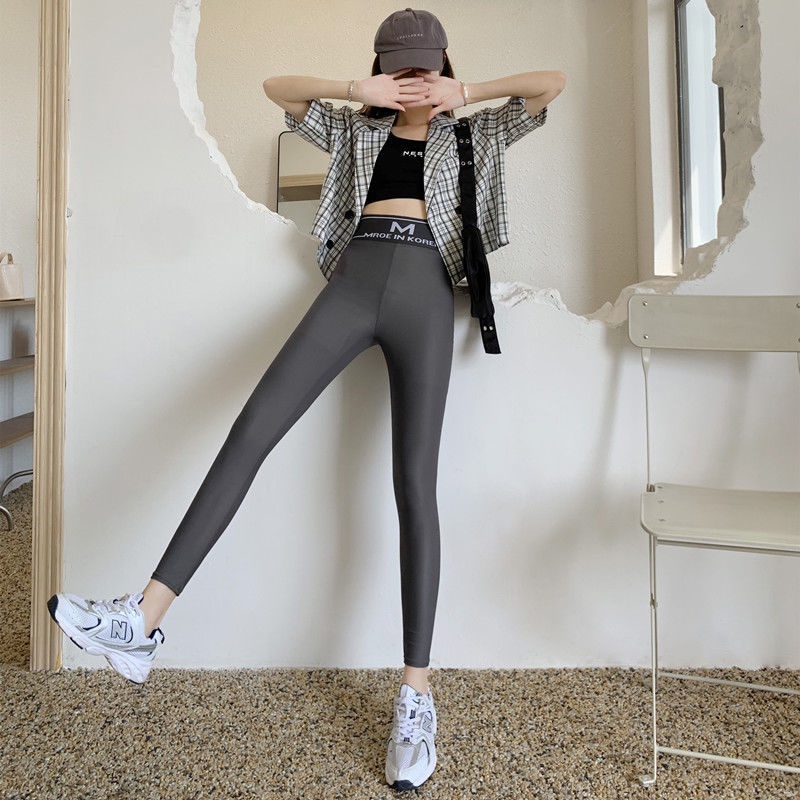 Quần Legging Thể Thao Năm Cánh / Mắt Cá Chân Mỏng Lưng Cao Ôm Dáng Chống Chói Thời Trang Mùa Hè Mới 2022 Sa