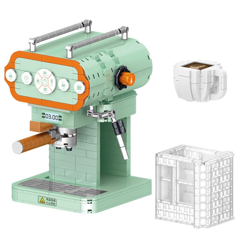 456PCS mô phỏng máy bánh mì xếp hình khối xây dựng đồ chơi trang trí khối xây dựng hạt nhỏ sáng tạo brkics tự làm đồ chơi lắp ráp