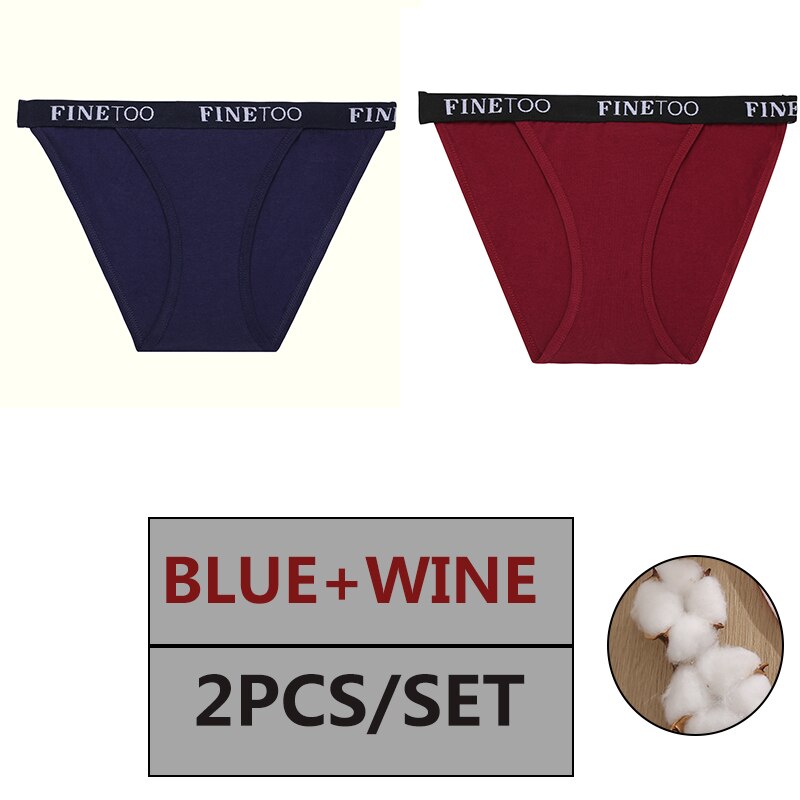 1/ 2 Quần lót FINETOO vải cotton co giãn quyến rũ dành cho nữ