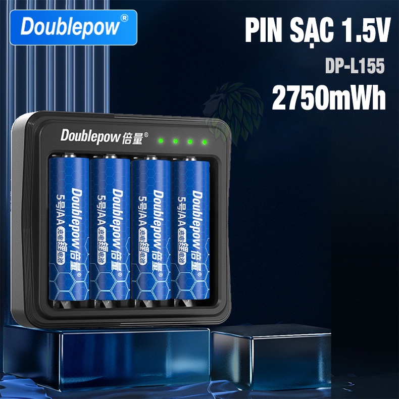 Bộ pin sạc 1.5V Lithium Doublepow L155 dùng cho micro karaoke, smart key, đồ chơi, chuột vi tính, remote, đồng hồ