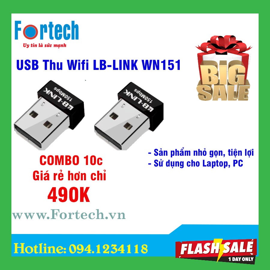 COMBO 10c USB thu wifi LB-Link WN151 - Bảo hành 12 tháng.