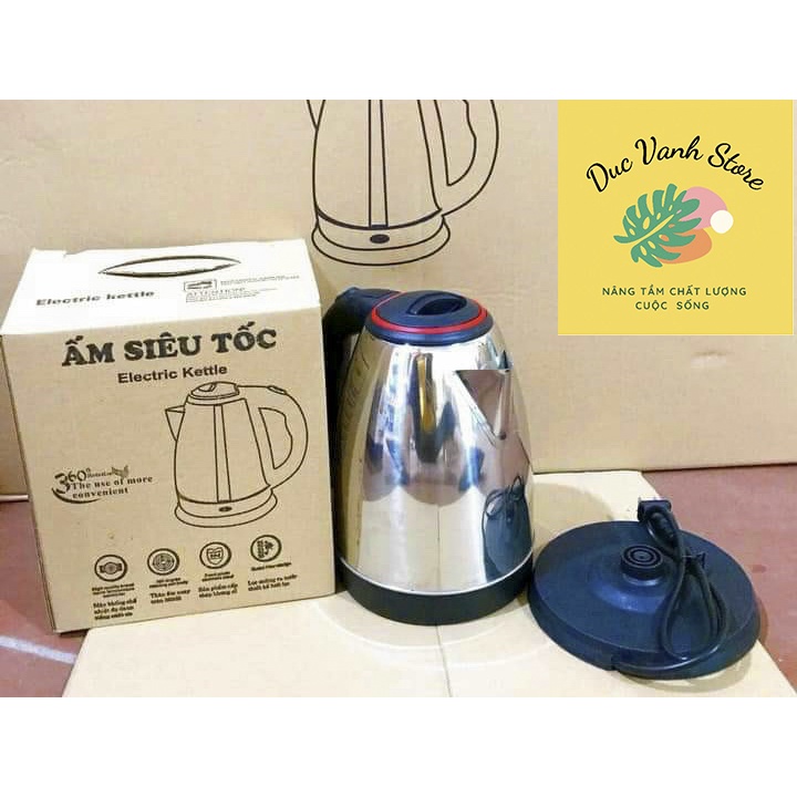 Ấm Đun Nước Siêu Tốc Electric Kettle 1.8L, Bảo Hành Chính Hãng, Lỗi 1 Đổi 1