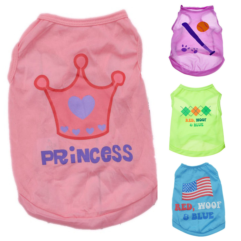 Áo ba lỗ thú cưng nhiều màu sắc thời trang mùa hè