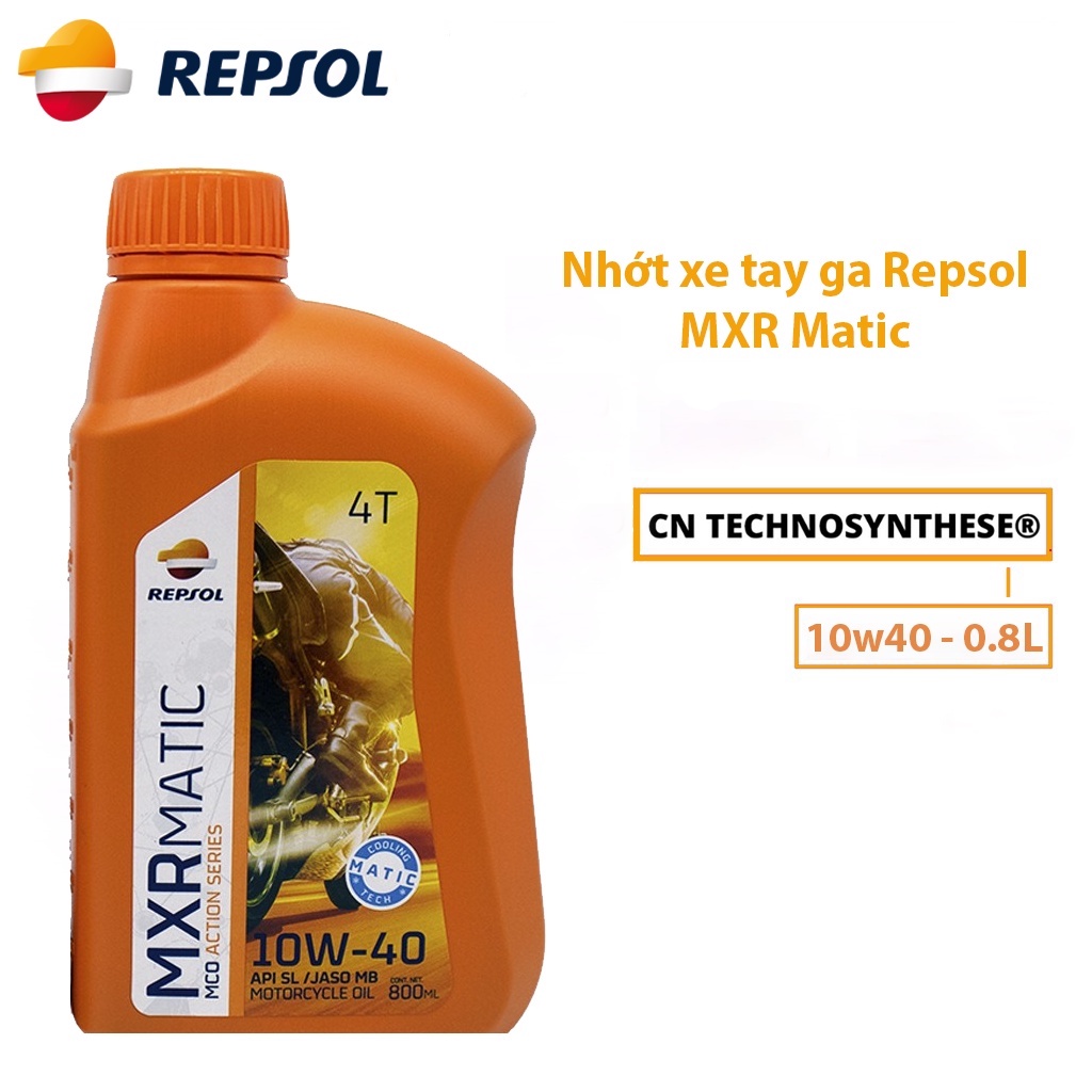 Nhớt xe tay ga Repsol MXR Matic 10w40 0.8L