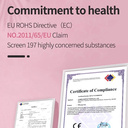 Thảm Tập Yoga/GYM SANFAN Loại Mở Rộng 183 x 80cm Dày 8mm Chống Trượt An Toàn Không Mùi Không Đau Khi Tập Yoga