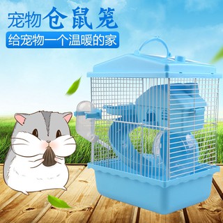 Lồng Nuôi Chuột Hamster Hai Tầng Chống Rơi Thời Trang