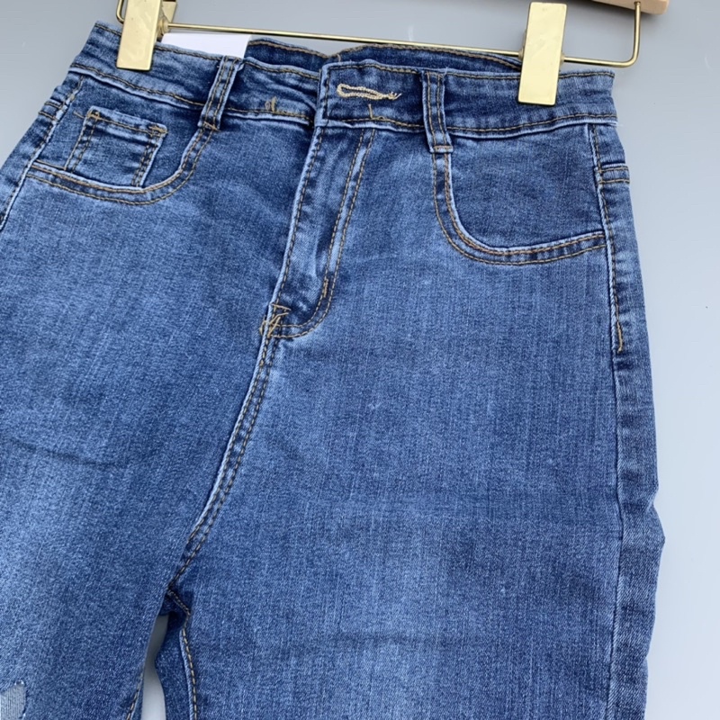 Quần bò jeans cạp cao dáng ôm nắp túi Q450 SUTANO | BigBuy360 - bigbuy360.vn