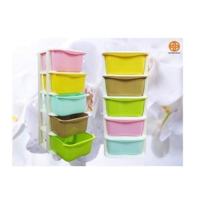 [Kho sỉ]  Tủ nhựa đa sắc 5 ngăn