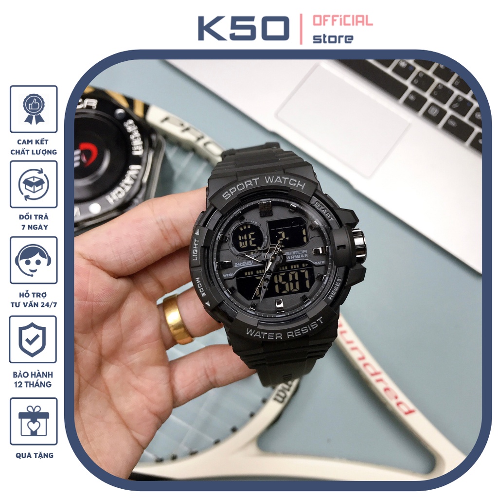 Đồng hồ điện tử nam sanda 6025 kim điện tử thể thao full box chính hãng | BigBuy360 - bigbuy360.vn