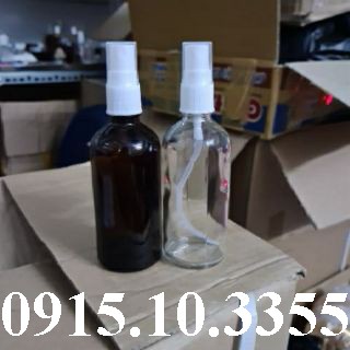 1 VỎ CHAI XỊT phun sương thủy tinh : 10ml/20ml/30ml 50ml 100ml - chai lọ thủy tinh
