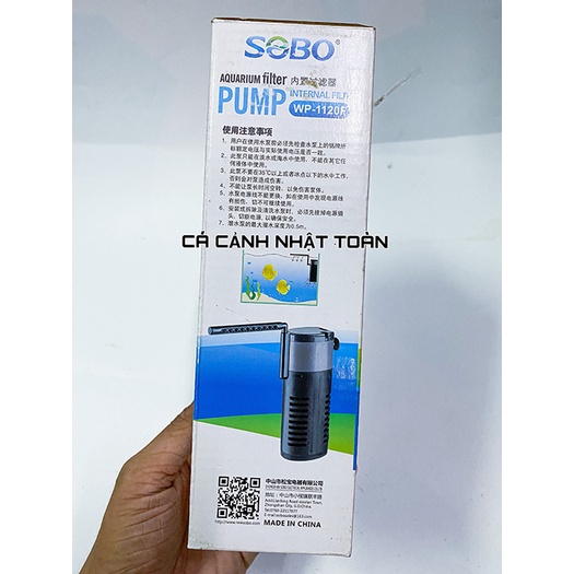 BƠM LỌC MƯA HỒ CÁ SOBO 1120F 20W 900L/H