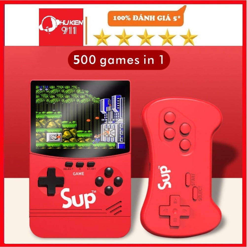 Máy chơi game cầm tay cao cấp Sup 500, máy cổ điển mini tích hợp SẠC DỰ PHÒNG