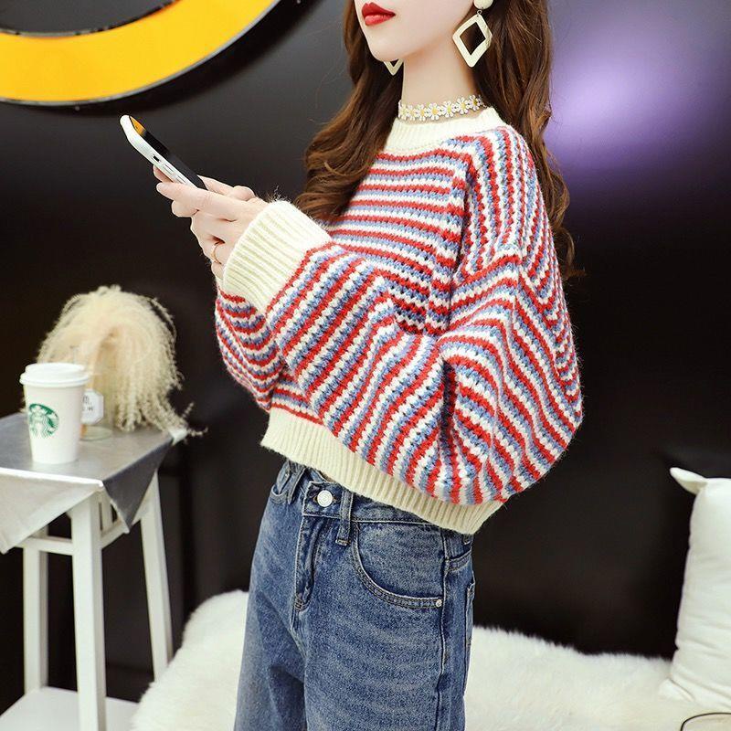 Áo Sweater Dệt Kim Dáng Rộng Thiết Kế Mới Thời Trang Dành Cho Mùa Thu
