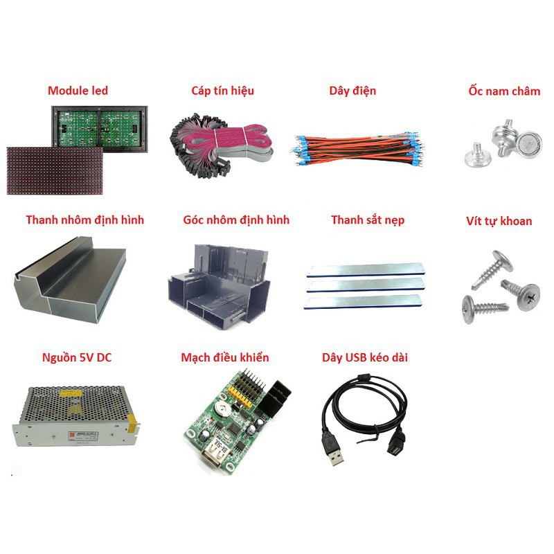 Góc Nối Khung Nhôm Định Hình Làm Biển Led Ma Trận