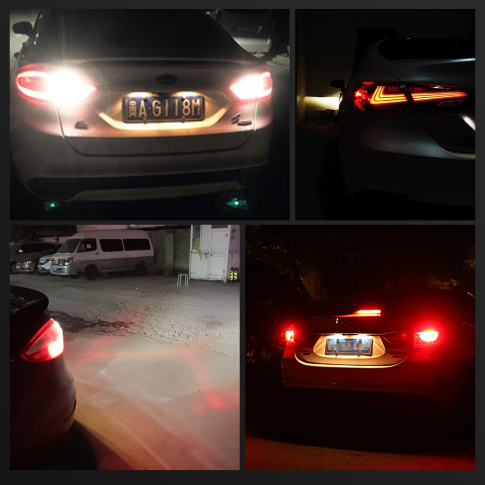 Set 2 Bóng Đèn Led 1156 1157 66SMD 4014 BA15S P21W BAU15S PY21W BAY15D P21/5W DRL12V Cho Xe Hơi