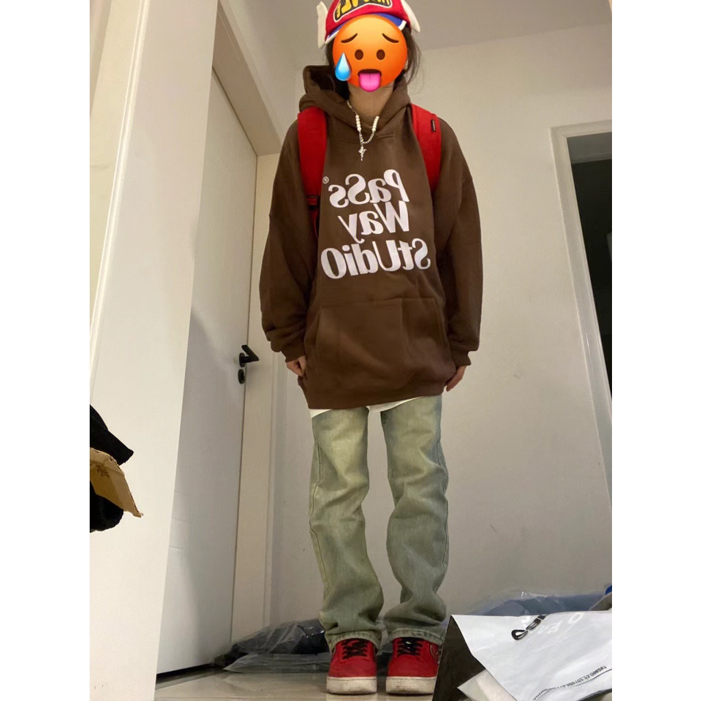 NRVP Áo Hoodie Tay Dài Oversize In Họa Tiết Phong Cách Hàn Quốc Kiểu Mới Cho Nam / Nữ