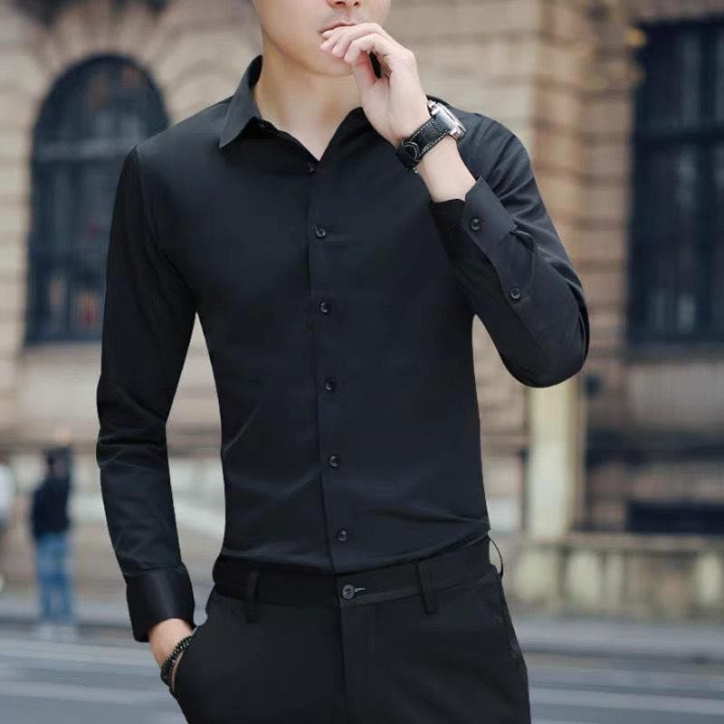 Áo Sơ Mi Nam Dài Tay Cao Cấp:Chất liệu lụa, không nhăn, không xù