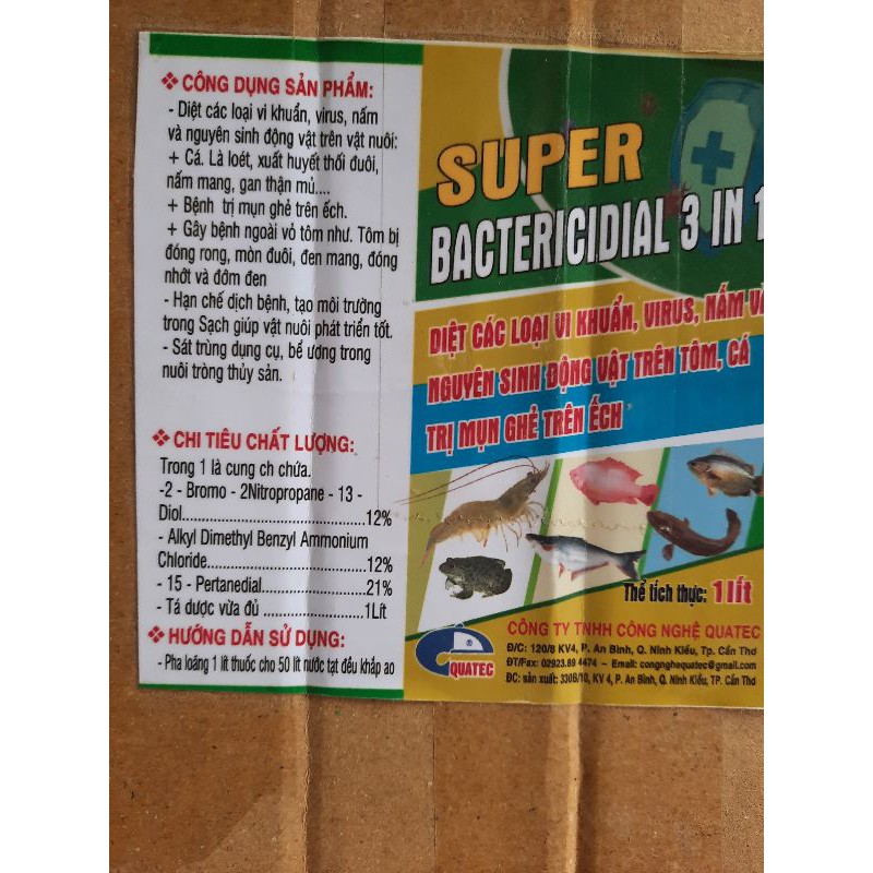 Super 3.1 diệt khuẩn, nấm, virus và nguyên sinh động vật trên tôm cá