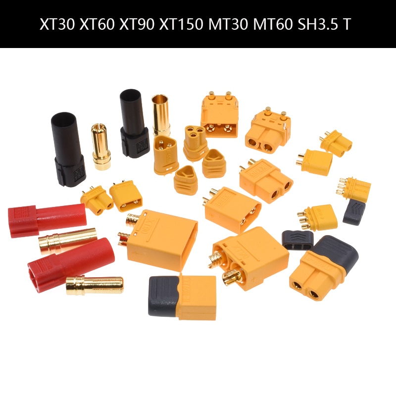 10pcs/5Pairs XT60 XT30 XT60H XT30U XT90 T MR30 Plug Connector  Male Female RC Quadcopter FPV Racing Drone batería Lipo