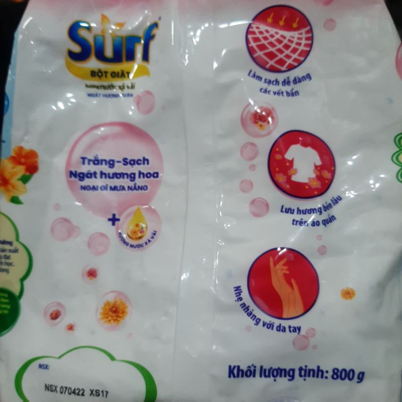 Bột giặt Surf Hương nước xả vải 800g