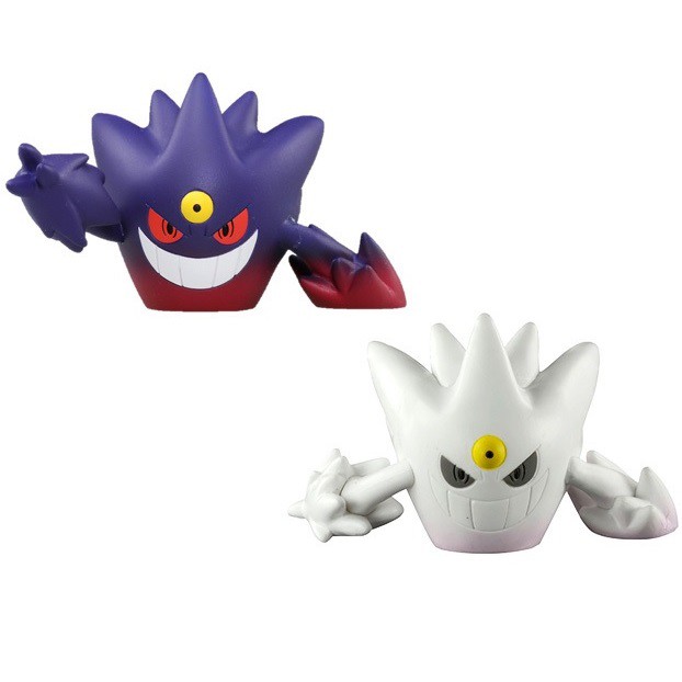 [Set có background] Mô hình Pokemon Mega Gengar &amp; Shiny Mega Gengar của Takara TOMY (Hiếm) Super Size - Moncolle