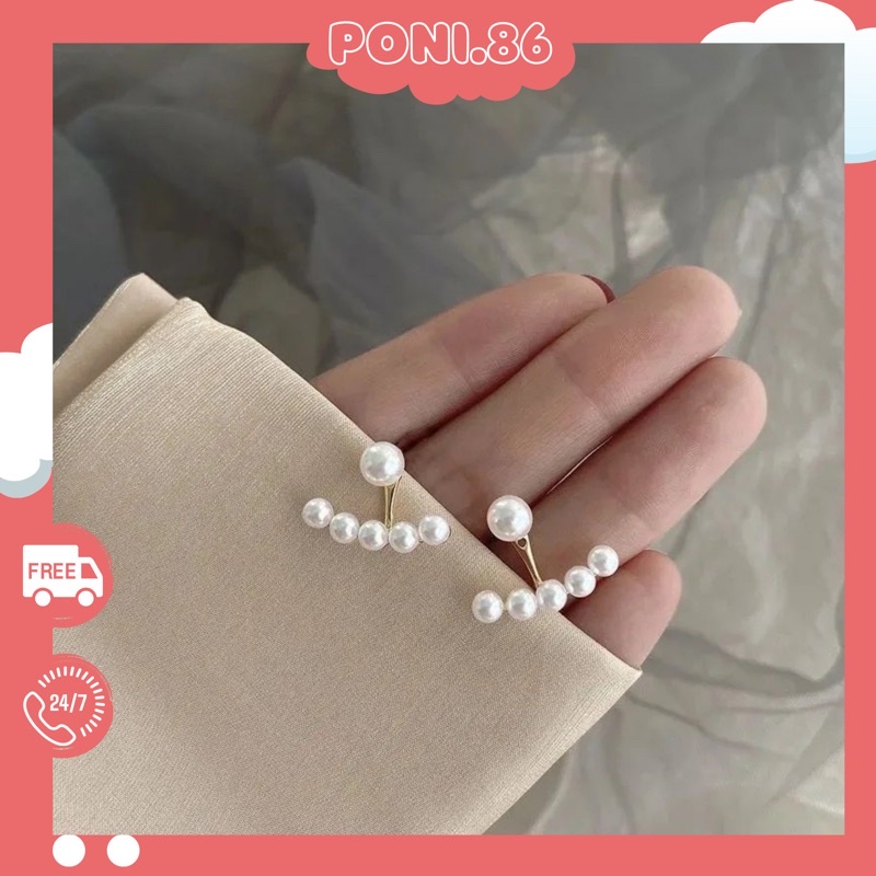 Bông tai hoa tai ngọc sang chảnh quý phái phong cách Hàn Quốc