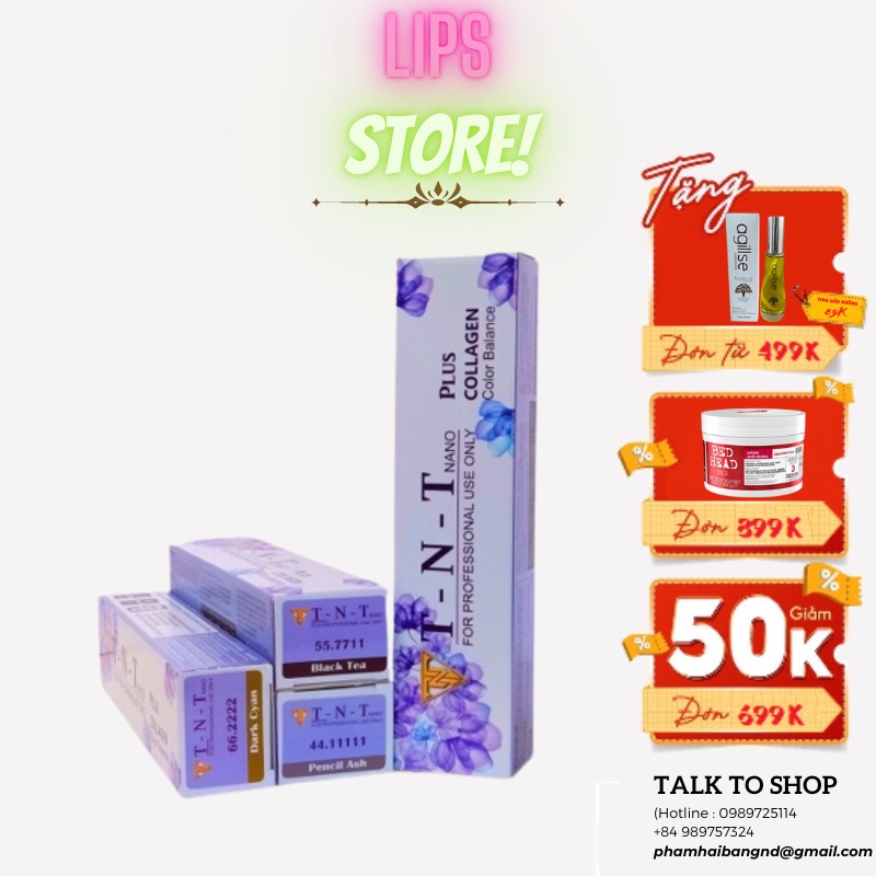 Màu nhuộm TNT nano lên màu chuẩn, bền màu không rát da đầu không amoniac