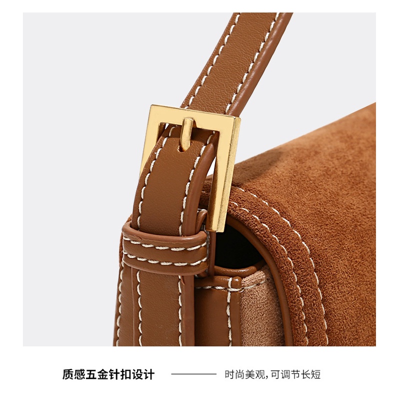 Túi xách nữ đeo vai JASMIN NOIR da lộn hình vuông nhỏ vintage
