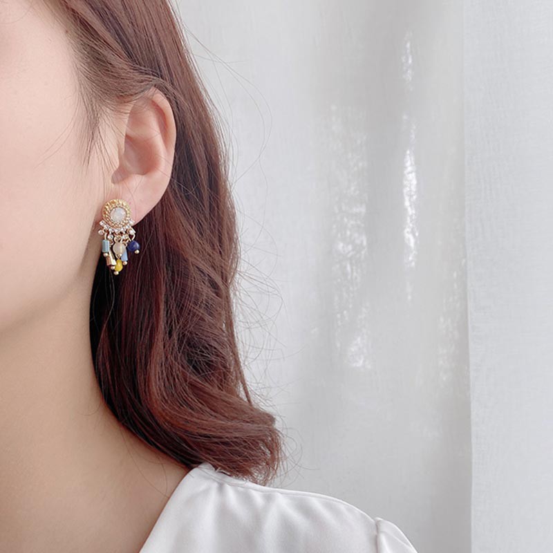 Khuyên tai hợp kim phong cách bohemian xinh xắn thời trang