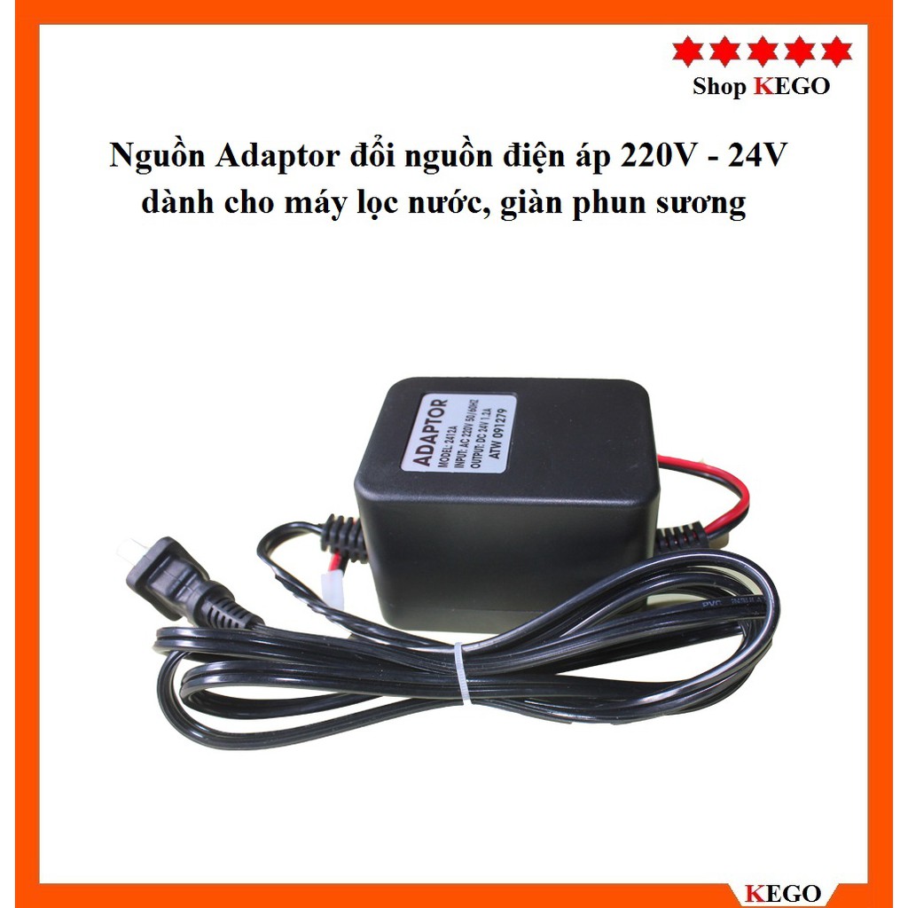 Nguồn adaptor 24V dành cho máy lọc nước, giàn phun sương, máy bơm RO ( chuẩn lõi đồng)