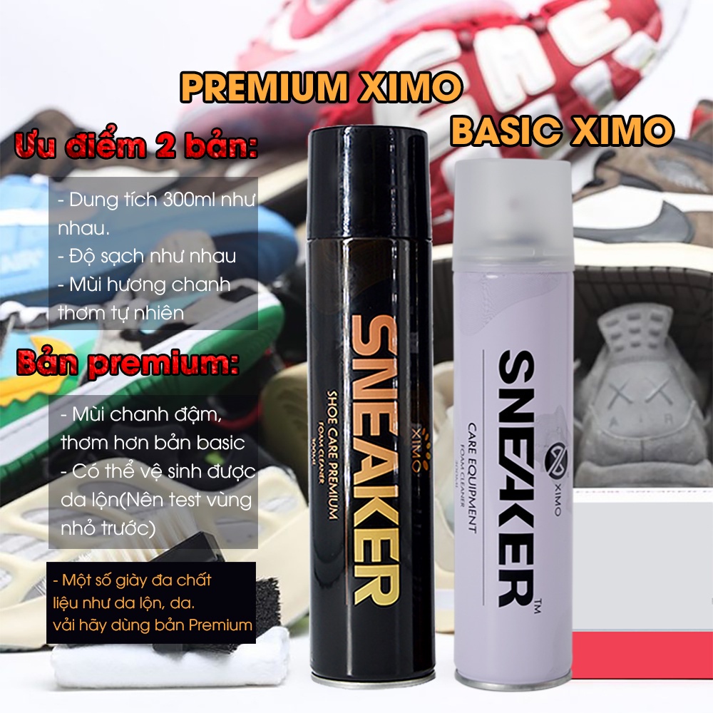 Chai Xịt Bọt Vệ Sinh Sạch Giày Snoker/Sneaker Tặng Kèm Bàn Chải + Khăn Lau Không Cần Giặt BBearShop