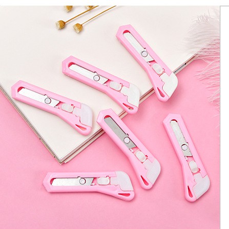 DecorMe Dao rọc giấy unbox mini hồng dễ thương dụng cụ văn phòng phẩm