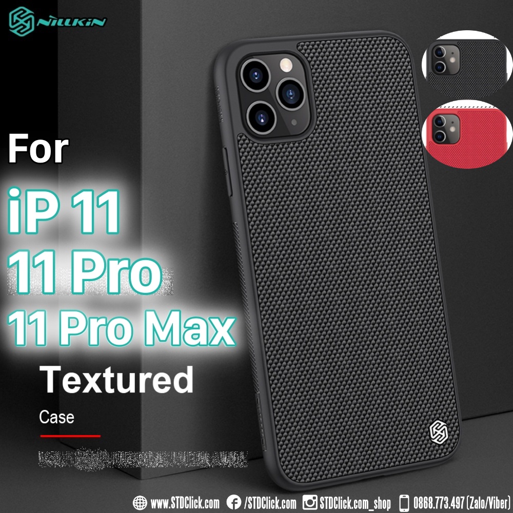 ỐP LƯNG IPHONE 11 PRO MAX - 11 PRO - 11 NILLKIN TEXTURED NYLON FIBER CHÍNH HÃNG