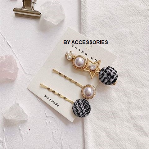 Set kẹp tóc ngọc đính đá sang chảnh siêu đẹp SKT02