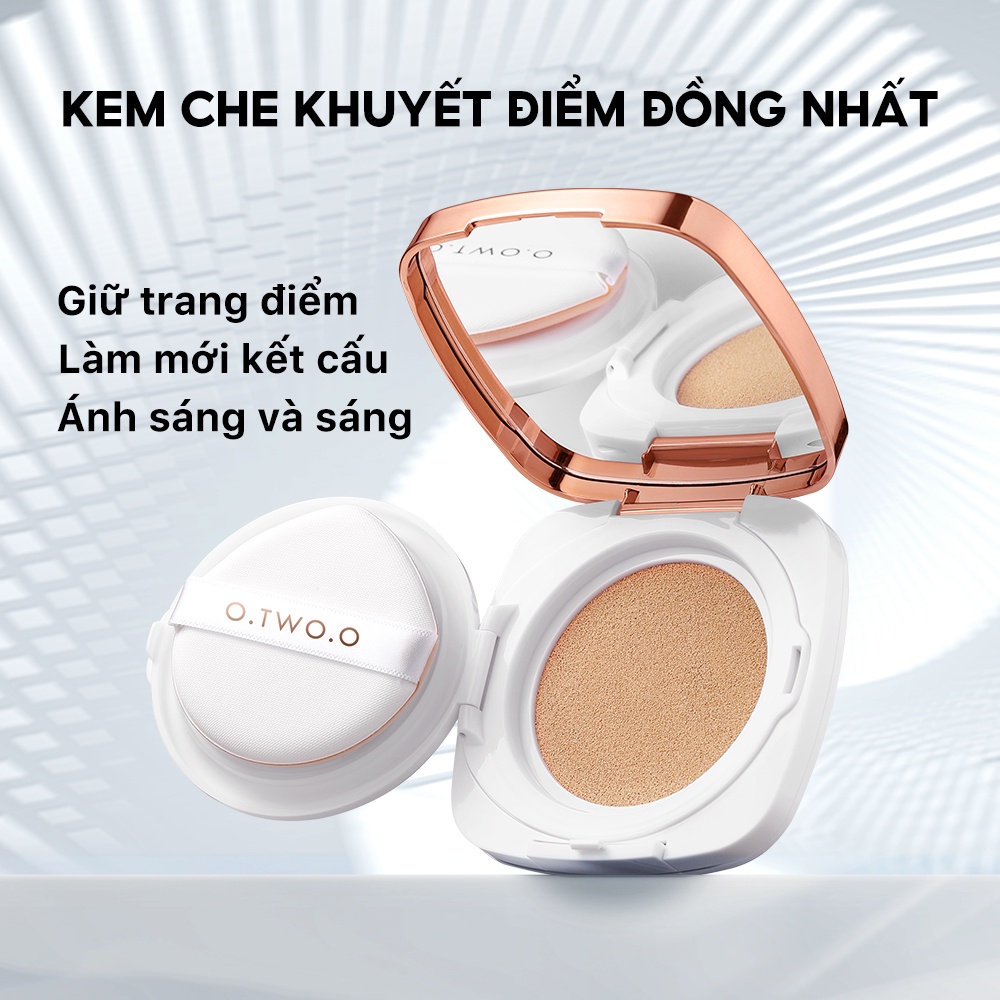 Kem nền BB dạng air cushion O.TWO.O màu tự nhiên lâu trôi chống thấm nước kiềm dầu