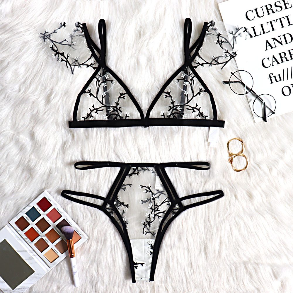 Sexy Bralette 3/4 Cup Bộ áo ngực Đồ lót cho phụ nữ Bộ đồ lót mỏng miễn phí Bộ đồ lót thoáng khí Thoải mái nội y bộ áo lót